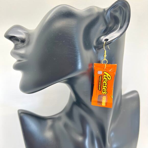 Reeses Cups Earrings - Peanut Butter Cups Earrings - Candy Earrings - Picture 9 of 10